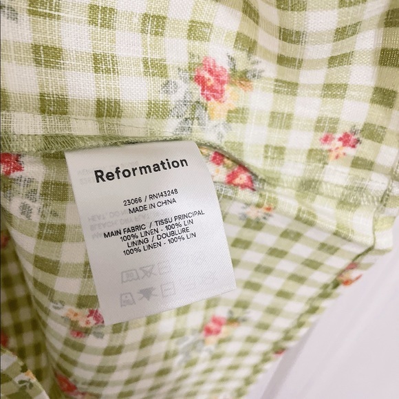 NWOT Reformation Roarke Linen Dress Patio - Picture 6 of 6